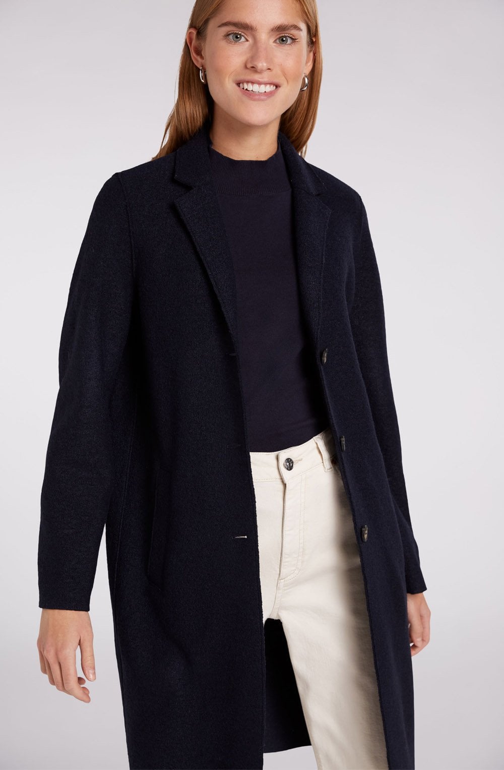Dark Navy Wool Coat