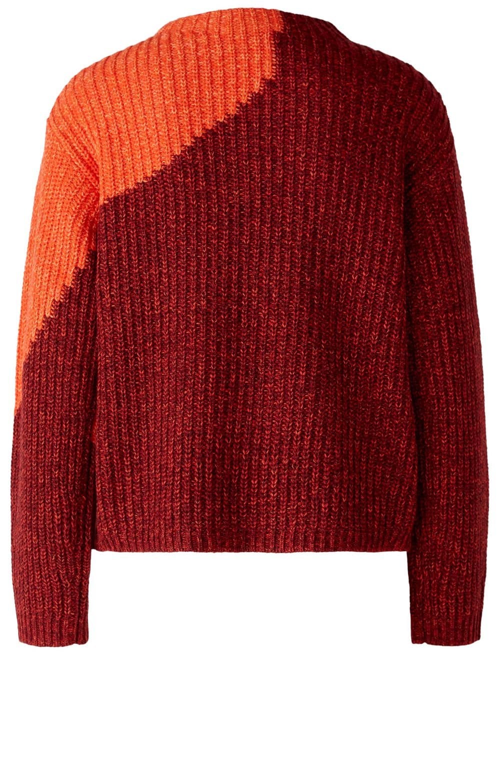 Dark Red and Orange Circle Design Jumper