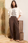 Demitasse Brown Balloon Fit Cargo Trousers