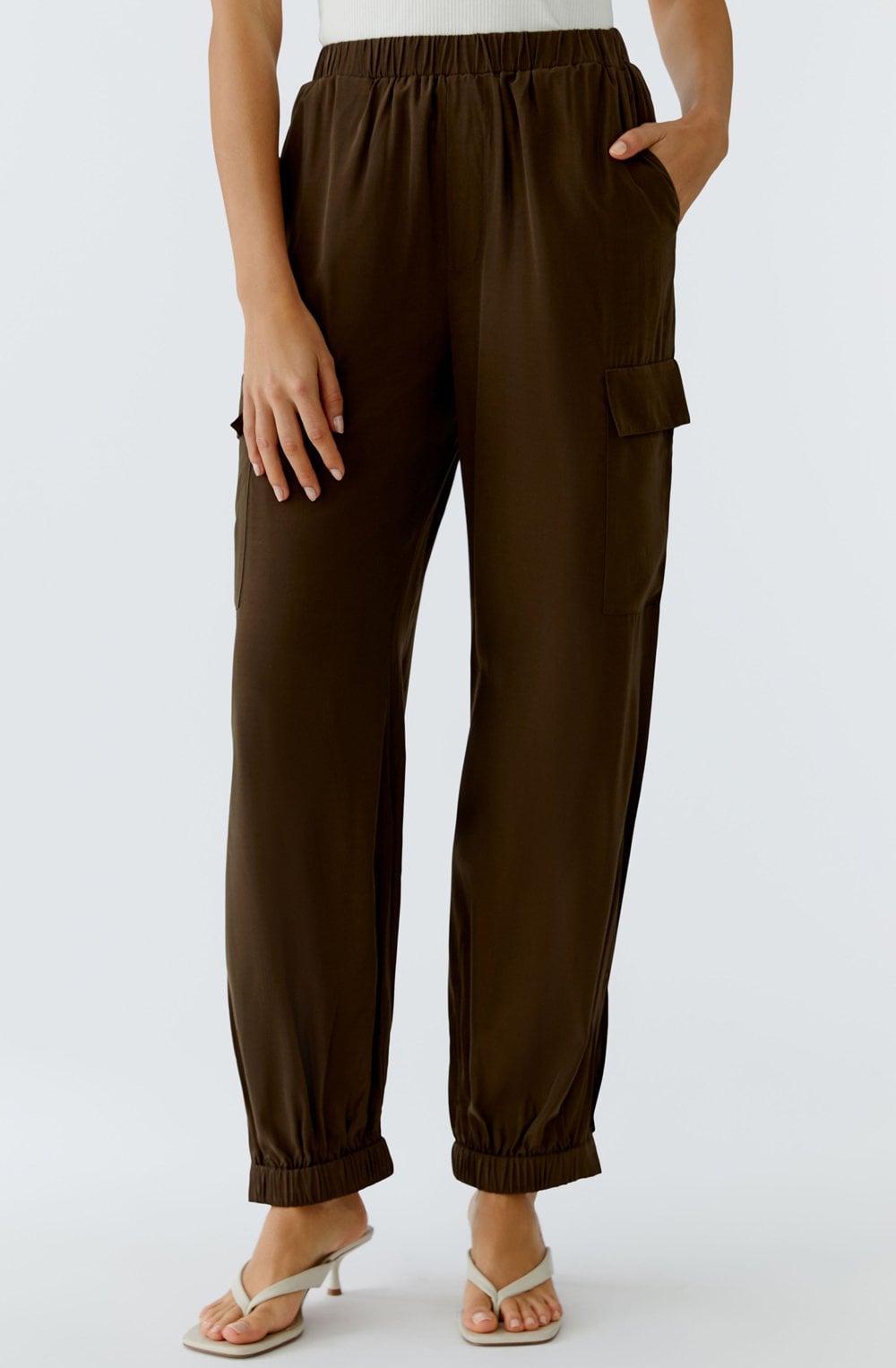 Demitasse Brown Balloon Fit Cargo Trousers