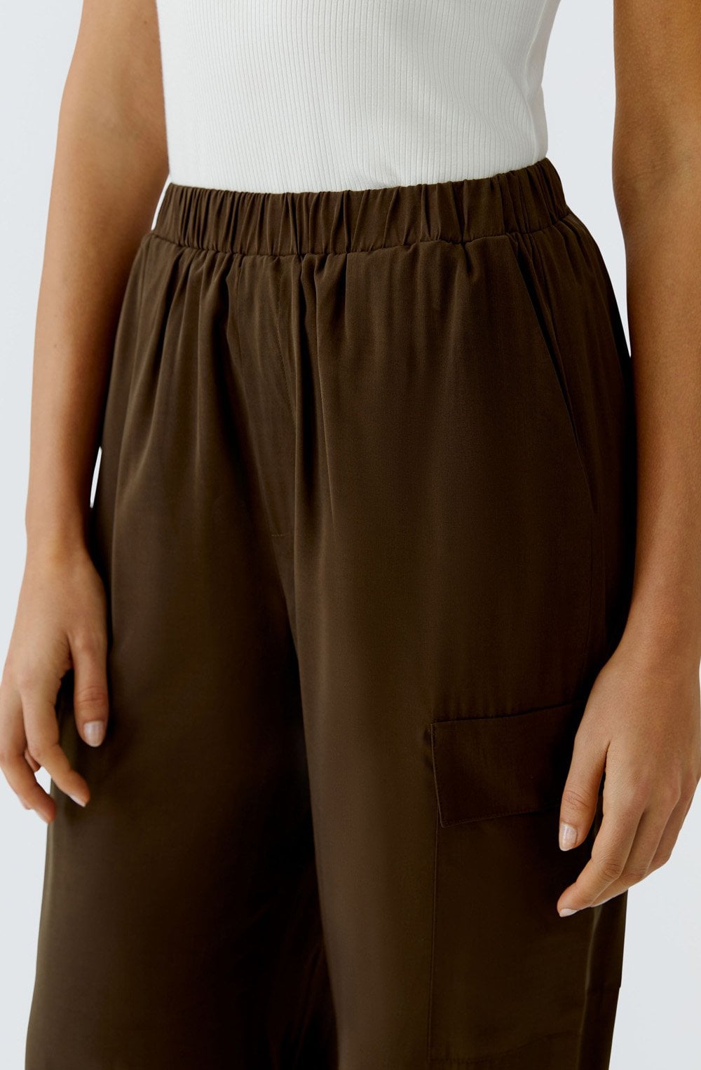 Demitasse Brown Balloon Fit Cargo Trousers