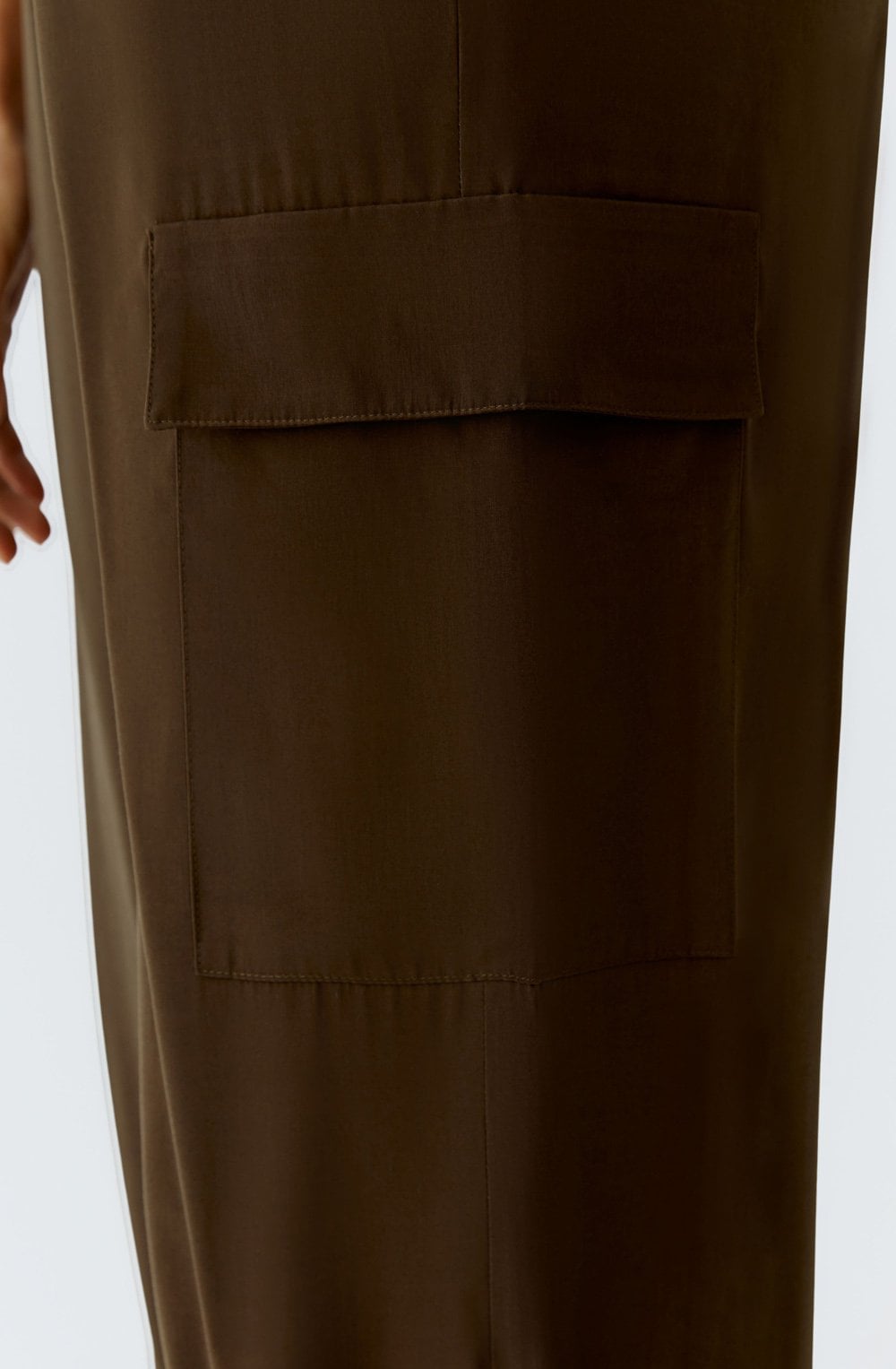 Demitasse Brown Balloon Fit Cargo Trousers