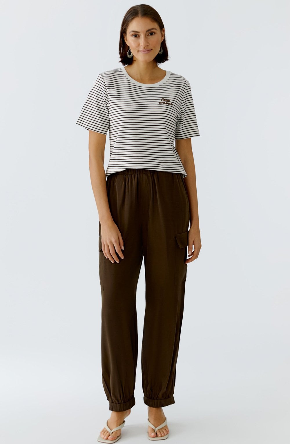 Demitasse Brown Balloon Fit Cargo Trousers