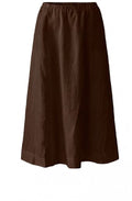 Demitasse Brown Linen Skirt