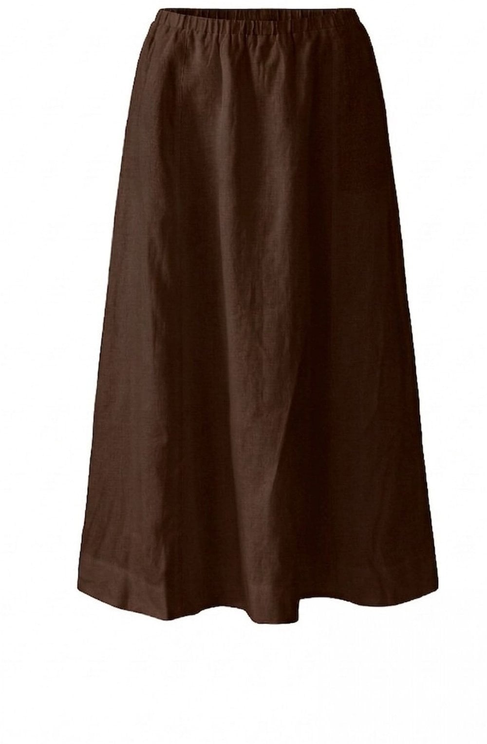 Demitasse Brown Linen Skirt
