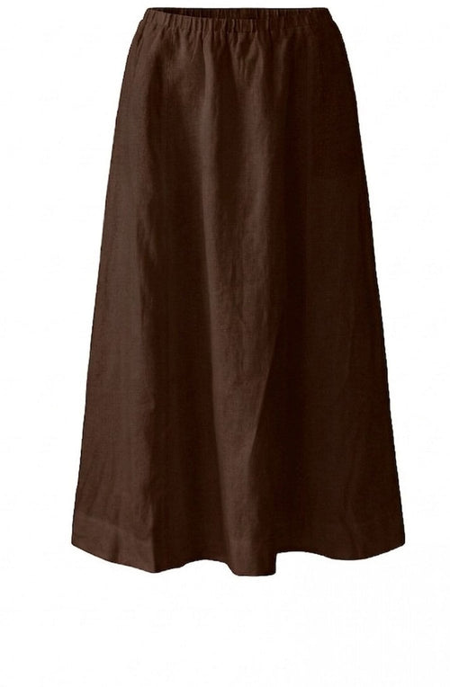 Demitasse Brown Linen Skirt
