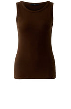 Demitasse Brown Ribbed Vest Top