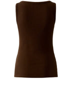 Demitasse Brown Ribbed Vest Top