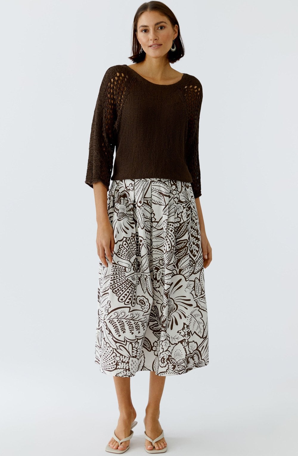 Demitasse Loose Knit Sleeve Jumper