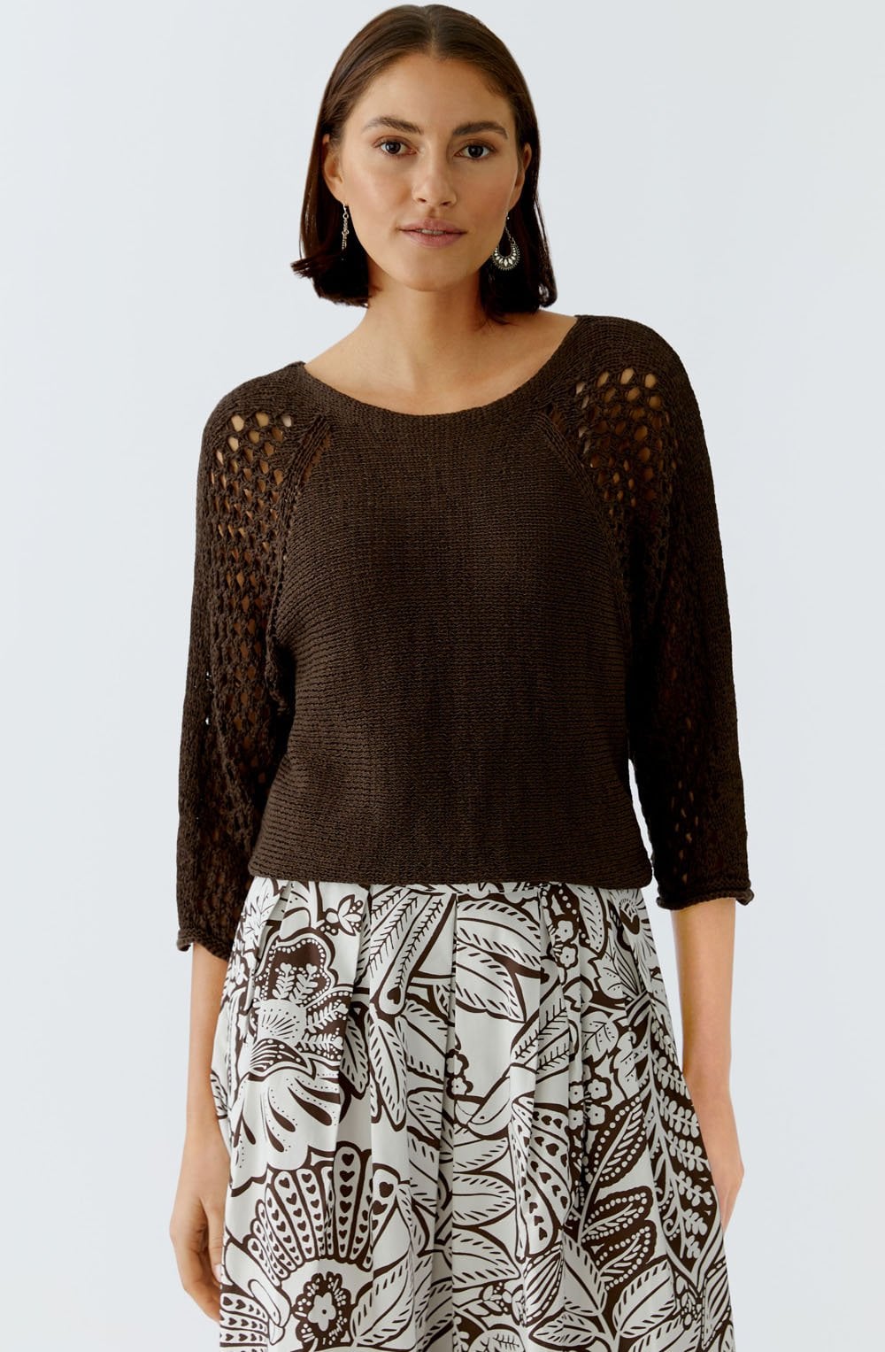 Demitasse Loose Knit Sleeve Jumper