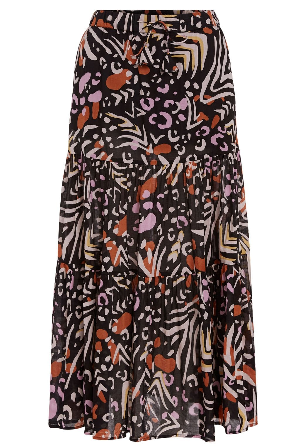 Desert Rider Tiered Maxi Skirt