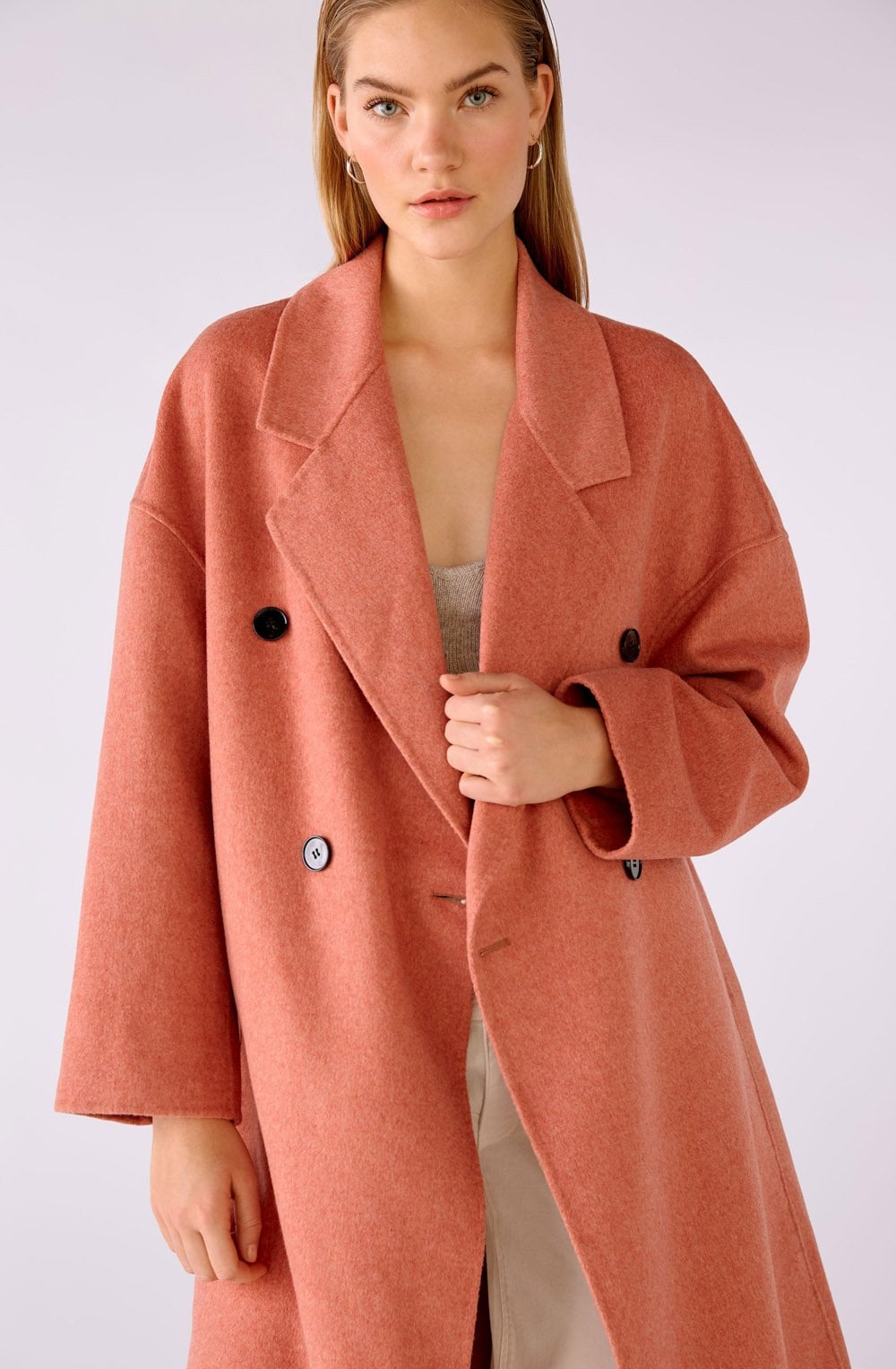 Desert Sand Wool Blend Coat