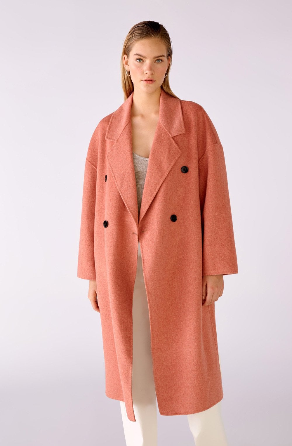 Desert Sand Wool Blend Coat