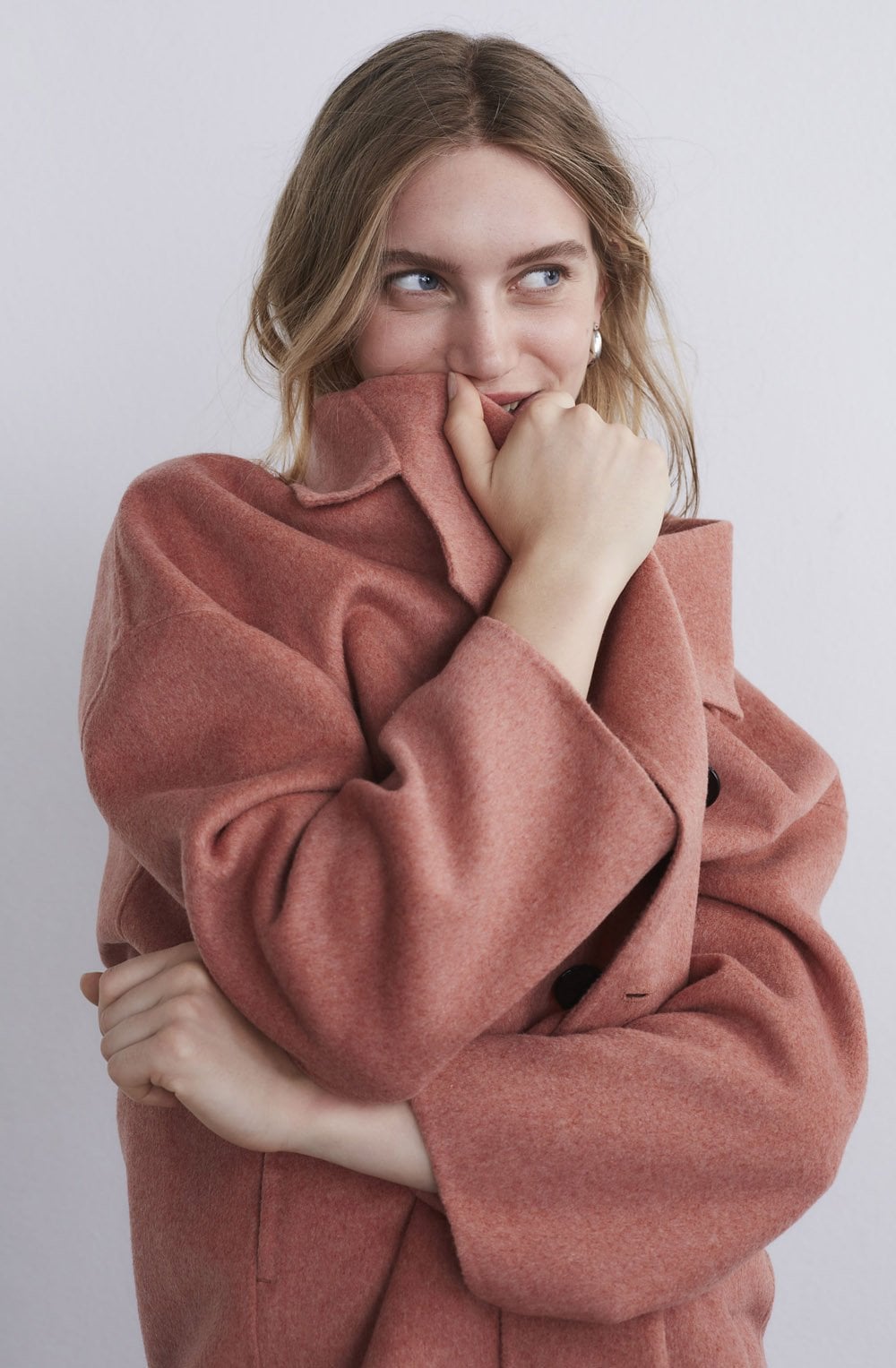 Desert Sand Wool Blend Coat