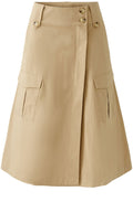 Desert Tan Safari Style Wrap Skirt