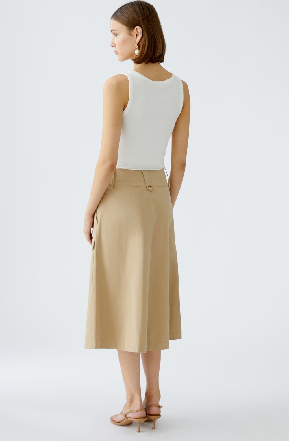Desert Tan Safari Style Wrap Skirt