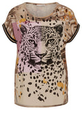 Diamante Leopard Design Top