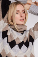 Diamond Print Knit Jumper