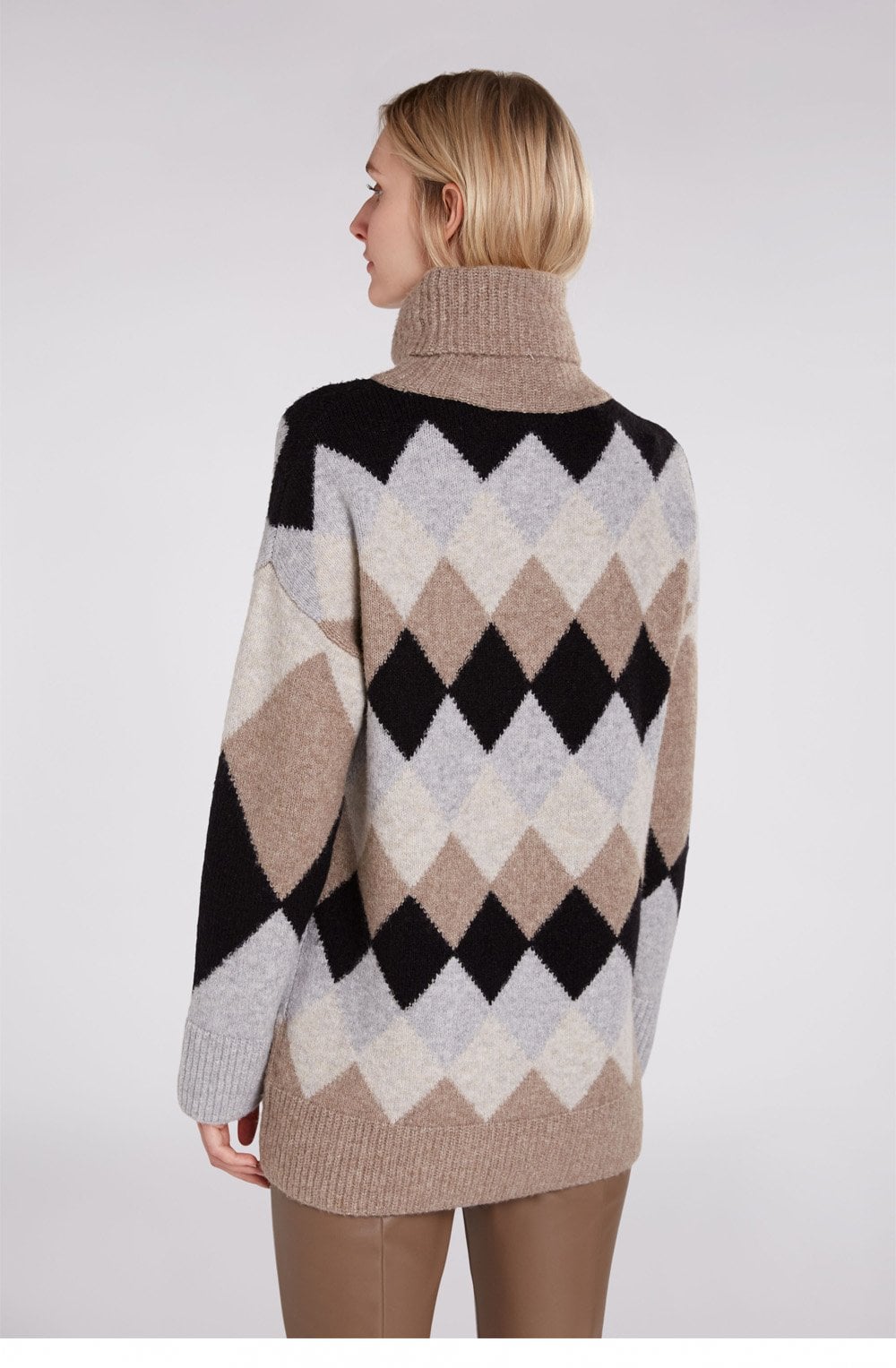 Diamond Print Knit Jumper