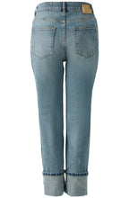 Distressed Blue Turned Up Jeans