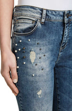 Distressed Pearl Detailed Jeans