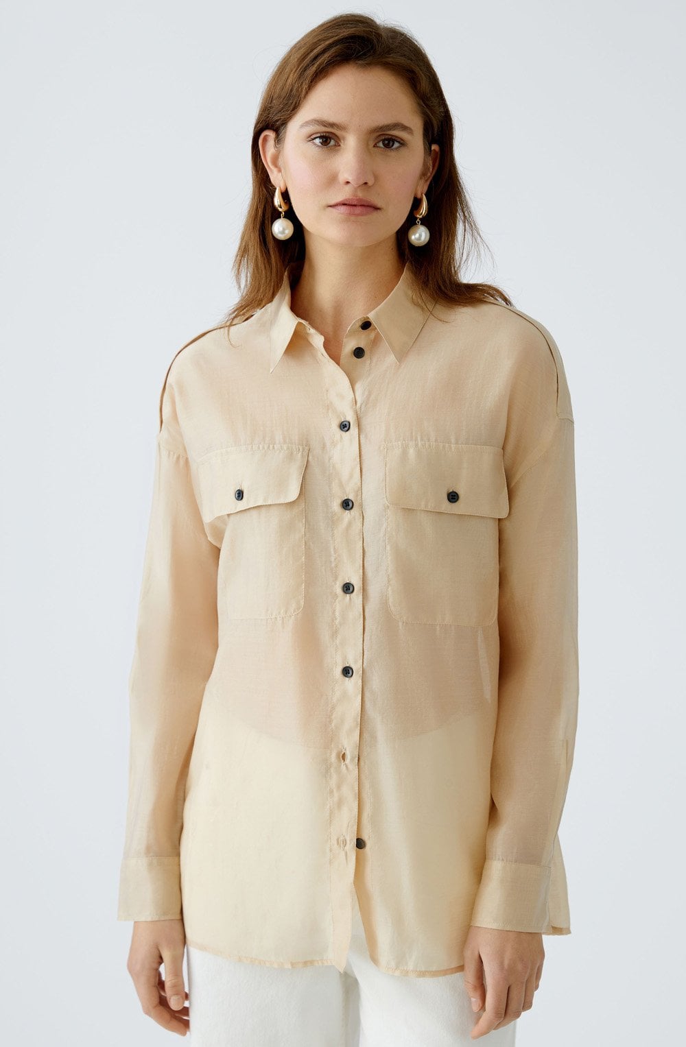 Doe Skin Oversized Long Shirt