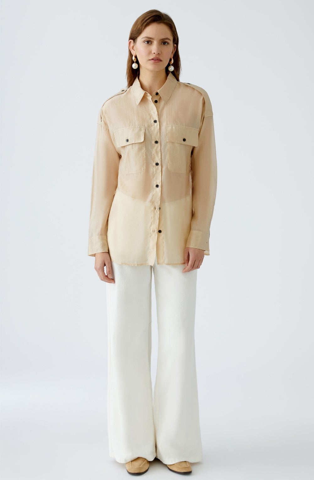 Doe Skin Oversized Long Shirt