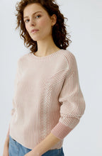 Dusty Rose and White Patterned Knit Jumper