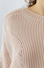 Dusty Rose and White Patterned Knit Jumper