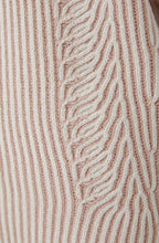 Dusty Rose and White Patterned Knit Jumper