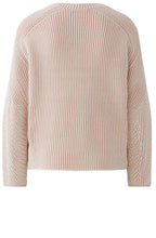 Dusty Rose and White Patterned Knit Jumper