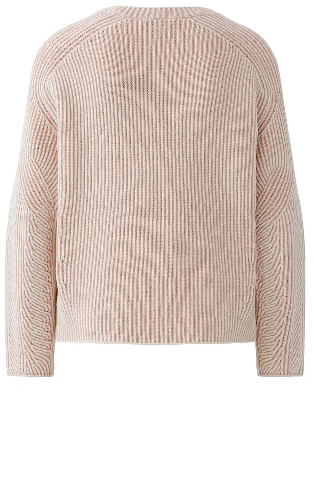Dusty Rose and White Patterned Knit Jumper