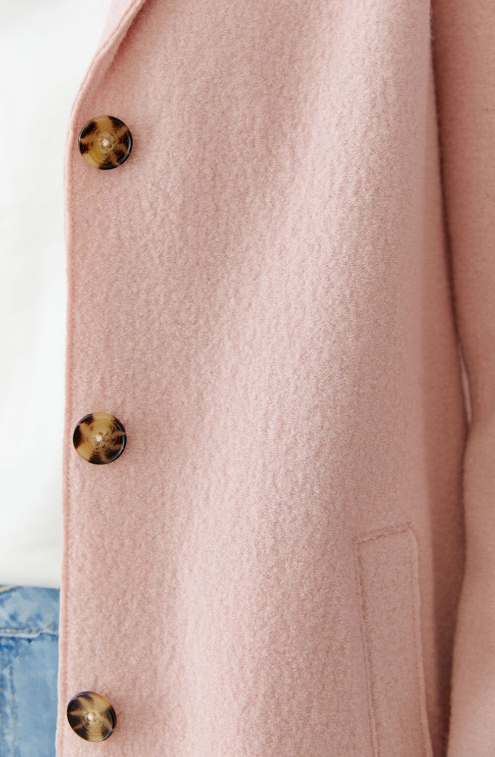 Dusty Rose Boiled Wool Coat