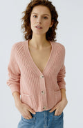 Dusty Rose Casual Cardigan