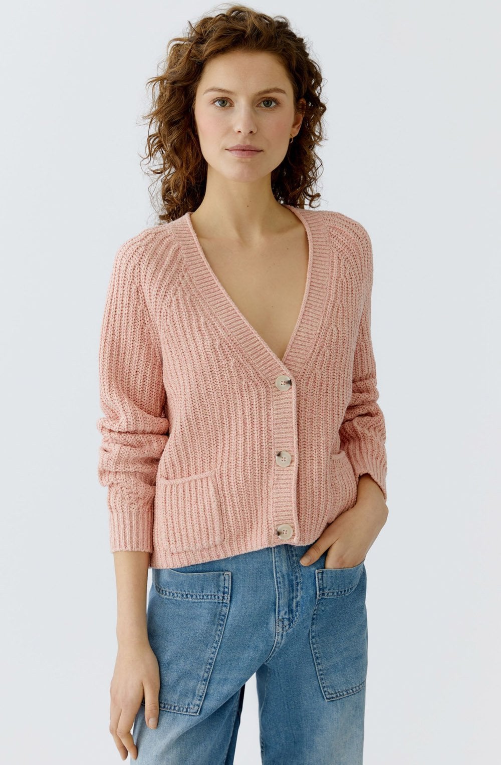 Dusty Rose Casual Cardigan