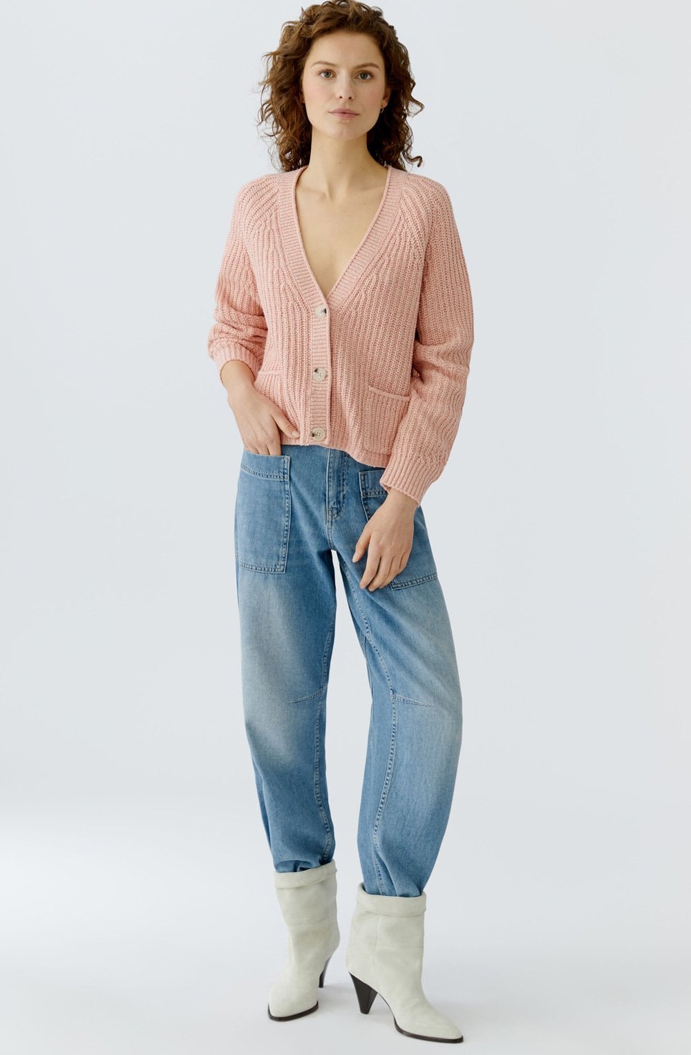 Dusty Rose Casual Cardigan