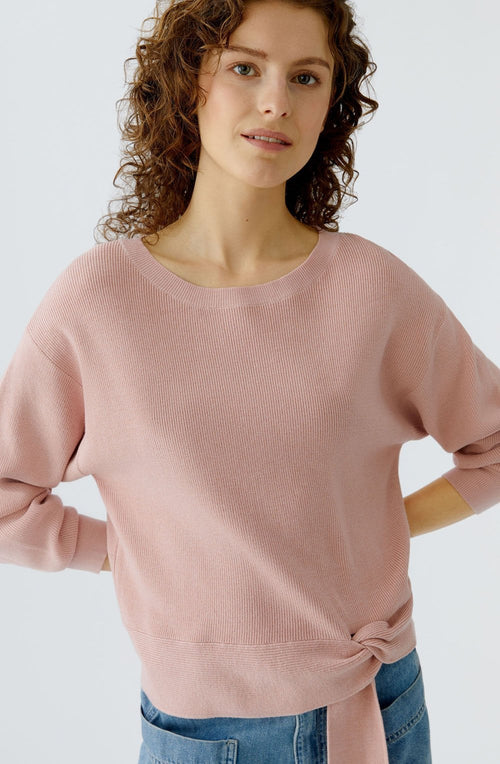Dusty Rose Knotted Front Jumper