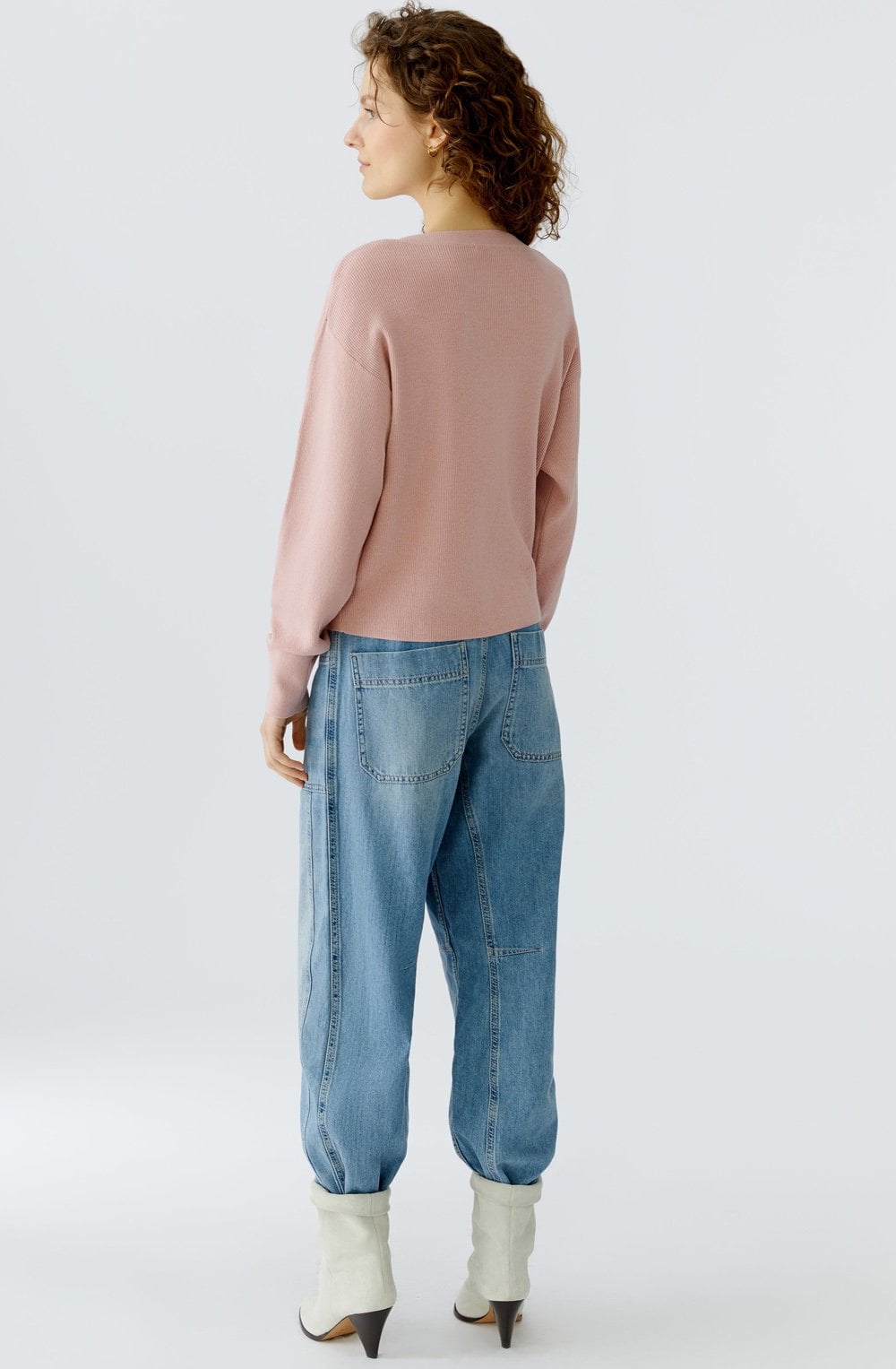 Dusty Rose Knotted Front Jumper