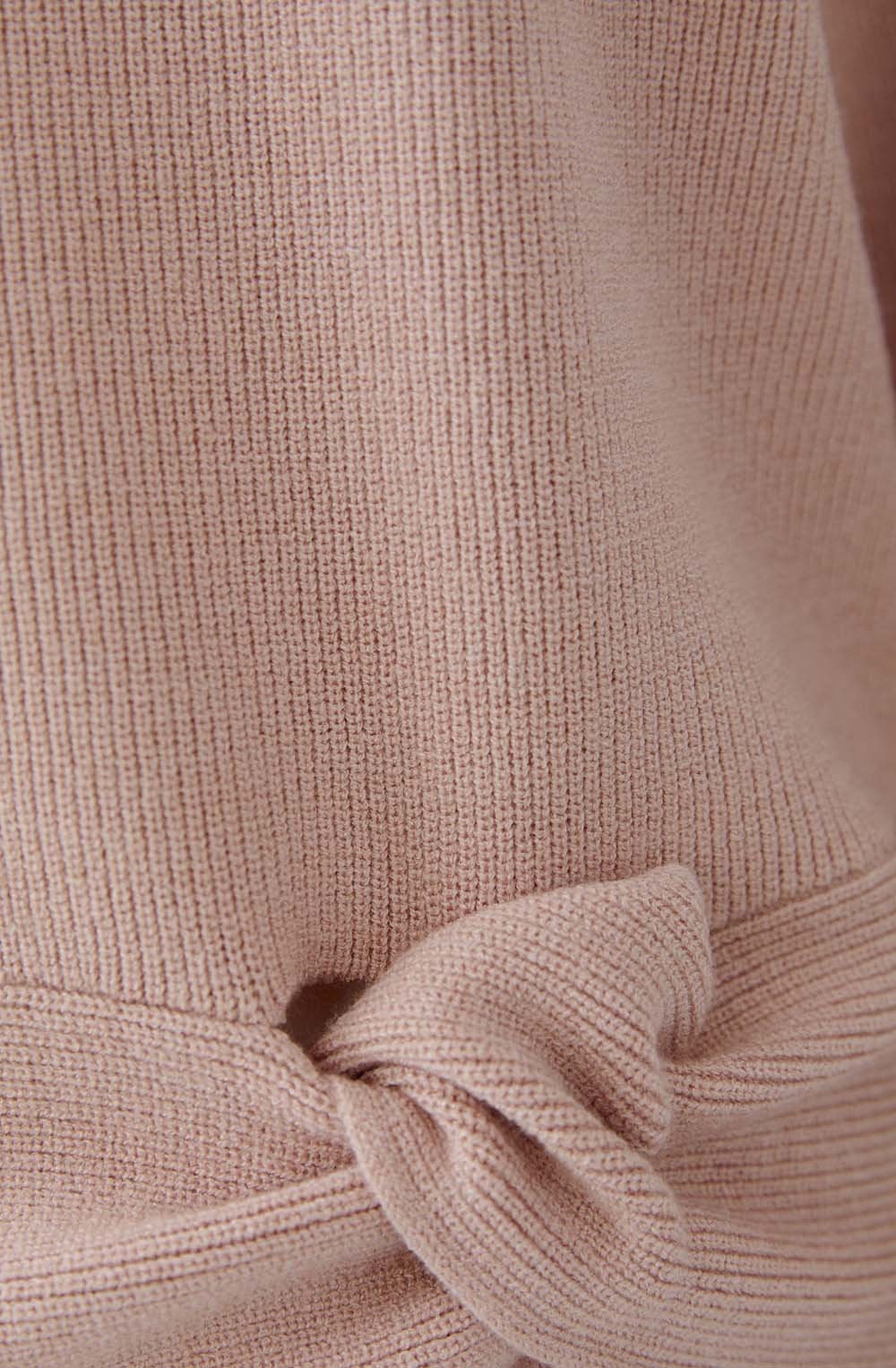 Dusty Rose Knotted Front Jumper