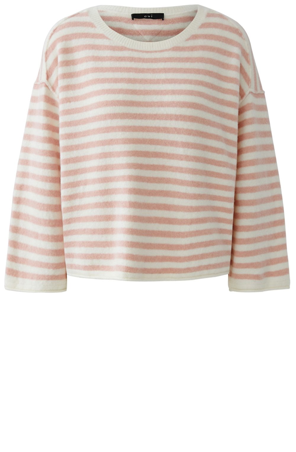 Dusty Rose Striped In Side Out Seam Jumper