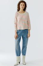 Dusty Rose Striped In Side Out Seam Jumper