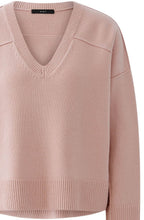 Dusty Rose V Neck In Side Out Seam Jumper