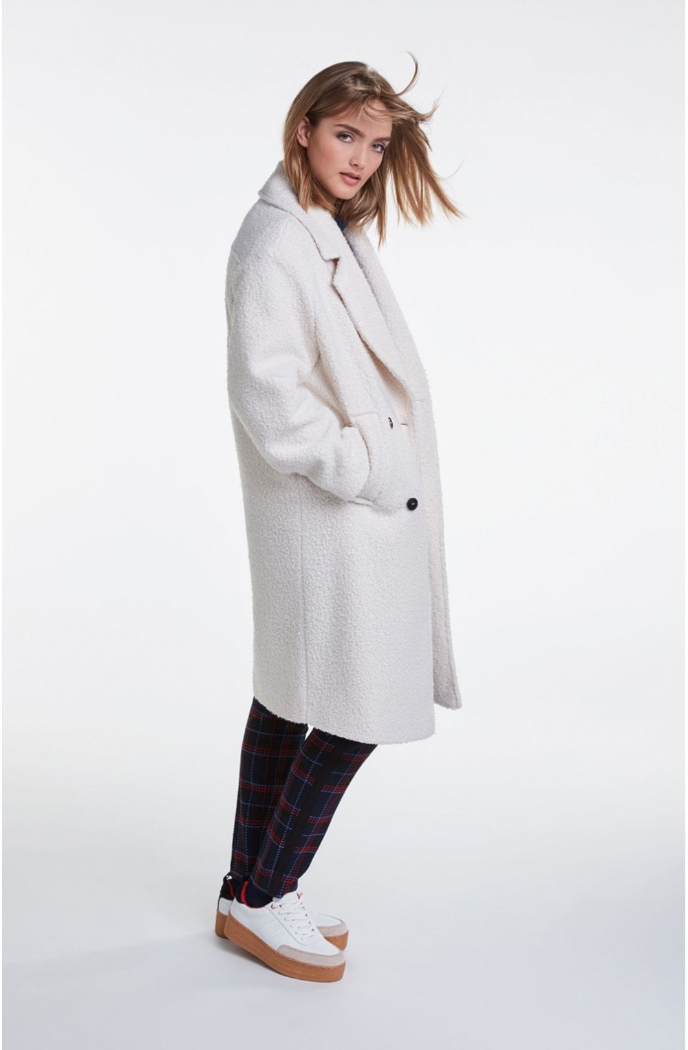 Eggnog Boucle Coat