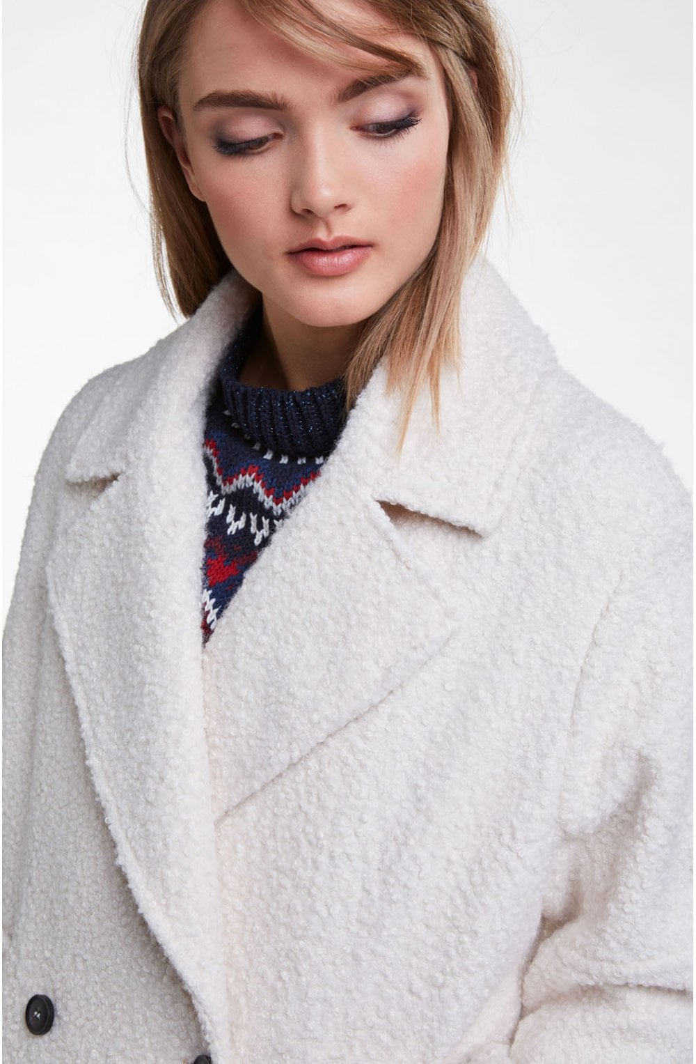 Eggnog Boucle Coat