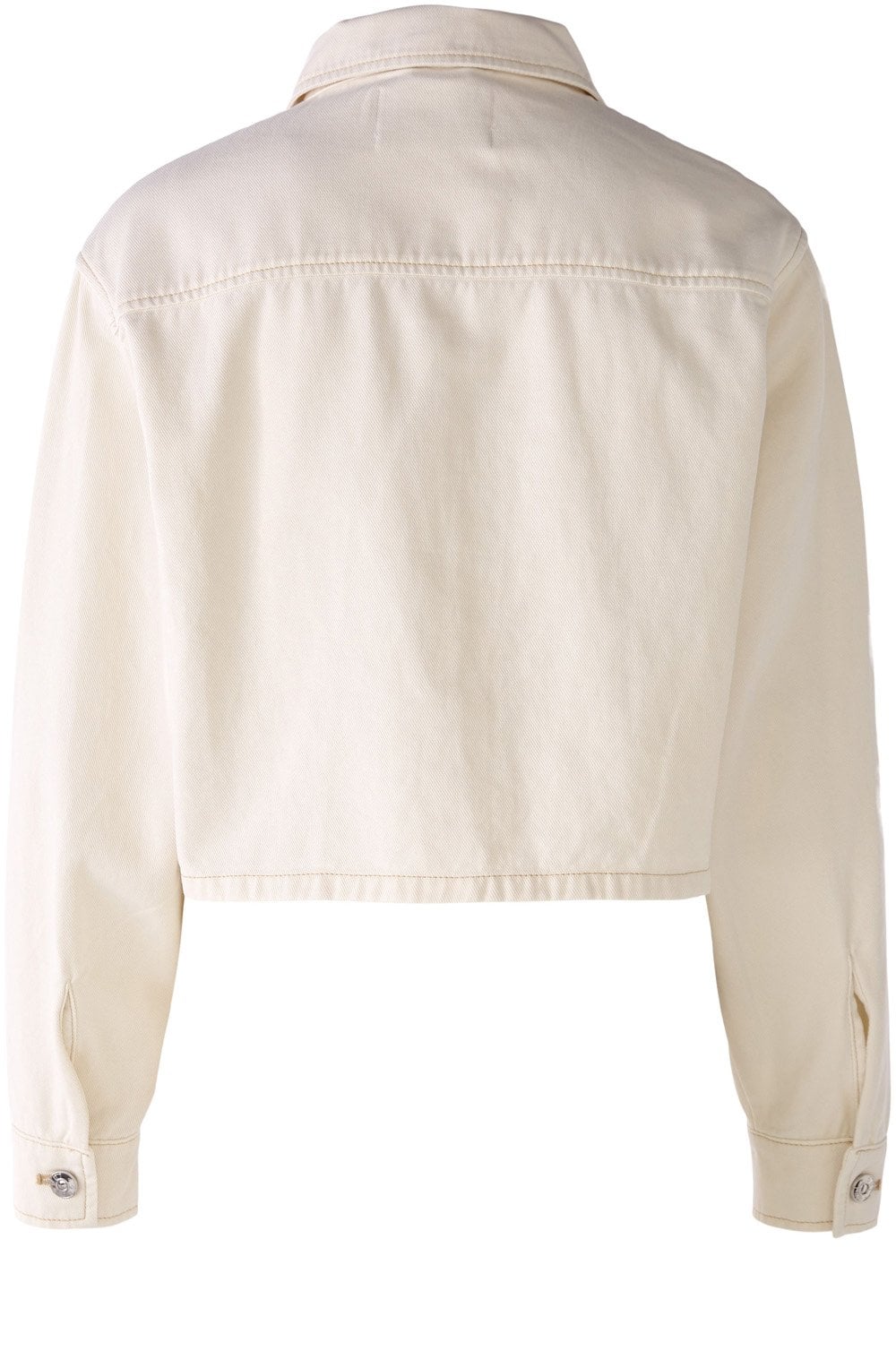 Eggnog Cropped Denim Jacket