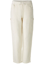 Eggnog Linen Mix Combat Trousers