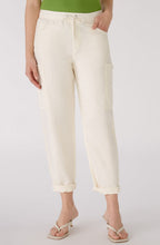 Eggnog Linen Mix Combat Trousers