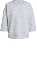 Embossed Slogan Sweatshirt