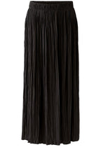 Espresso Crinkled Satin Touch Maxi Skirt