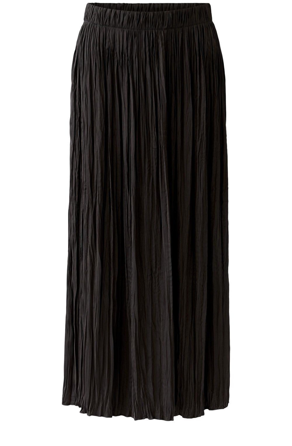 Espresso Crinkled Satin Touch Maxi Skirt